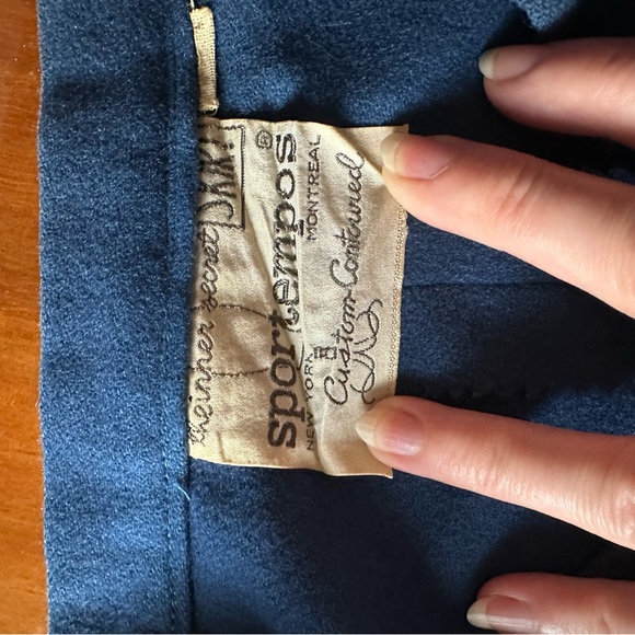 Vintage Royal Blue Wool Skirt with Pleats - Picture 4 of 5